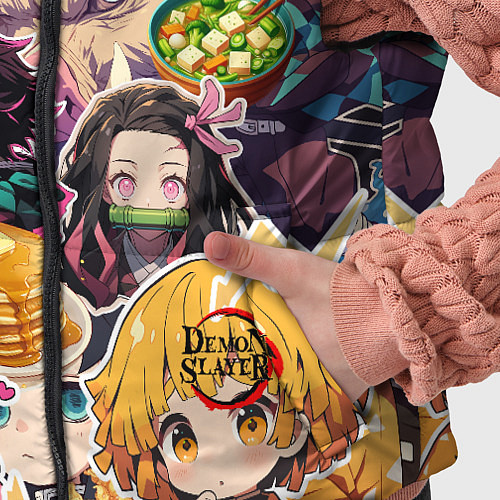 Детский жилет Demon Slayer Blade Favorite Food / 3D-Черный – фото 5
