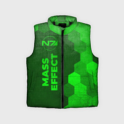Детский жилет Mass Effect - green gradient по-вертикали, цвет: 3D-черный