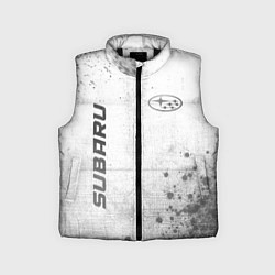 Детский жилет Subaru - white gradient вертикально, цвет: 3D-черный
