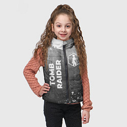 Детский жилет Tomb Raider - grey gradient вертикально, цвет: 3D-черный — фото 2