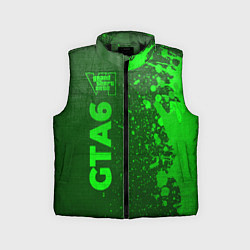 Детский жилет GTA6 - green gradient по-вертикали, цвет: 3D-черный