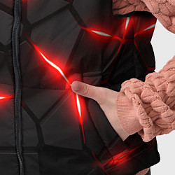 Детский жилет Красная неоновая броня, цвет: 3D-черный — фото 2