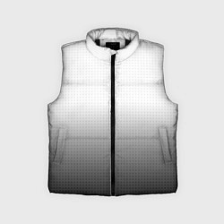 Детский жилет Из белого в чёрный градиент с точками, цвет: 3D-черный