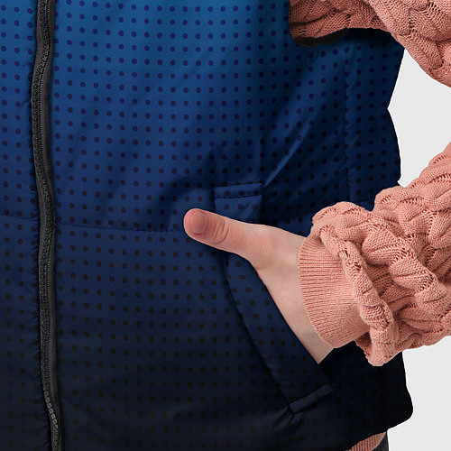 Детский жилет Из голубого в чёрный градиент с точками / 3D-Черный – фото 5