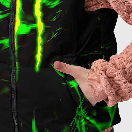 Детский жилет Monster energy кислотное лого огонь / 3D-Черный – фото 5