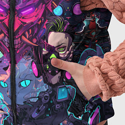 Детский жилет Стиль Cyberpunk, цвет: 3D-черный — фото 2