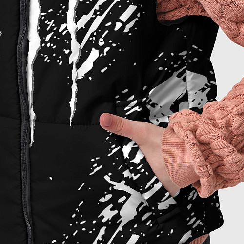 Детский жилет Monster energy white splash / 3D-Черный – фото 5