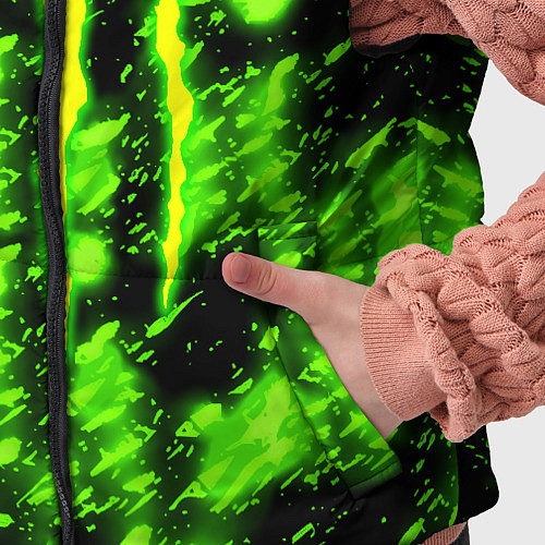 Детский жилет Monster energy кислотное лого / 3D-Черный – фото 5