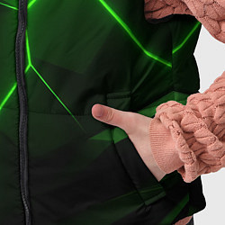 Детский жилет Зеленая текстура с неоном, цвет: 3D-черный — фото 2