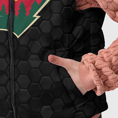 Детский жилет Миннесота Уайлд - черные соты / 3D-Черный – фото 5