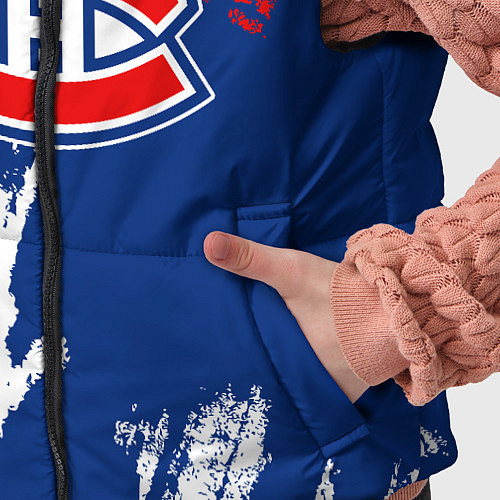 Детский жилет Монреаль Канадиенс - брызги краски / 3D-Черный – фото 5