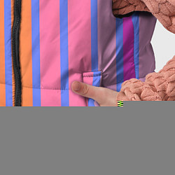 Детский жилет Теплые цветные полосы, цвет: 3D-черный — фото 2