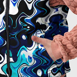 Детский жилет Абстракция разлитые краски чёрно-сине-белый, цвет: 3D-черный — фото 2