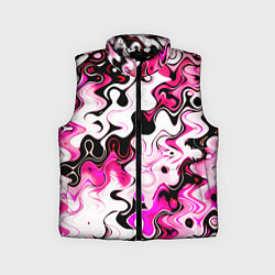 Детский жилет Абстракция разлитые краски розовый