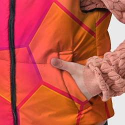 Детский жилет Розово-оранжевые плиты, цвет: 3D-черный — фото 2