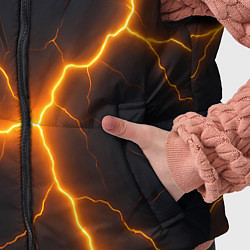 Детский жилет Молнии и черные плиты, цвет: 3D-черный — фото 2