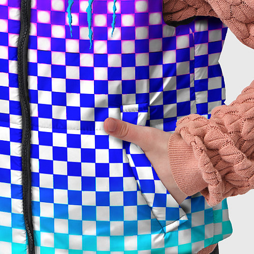 Детский жилет Monster шахматная клетка градиент / 3D-Черный – фото 5