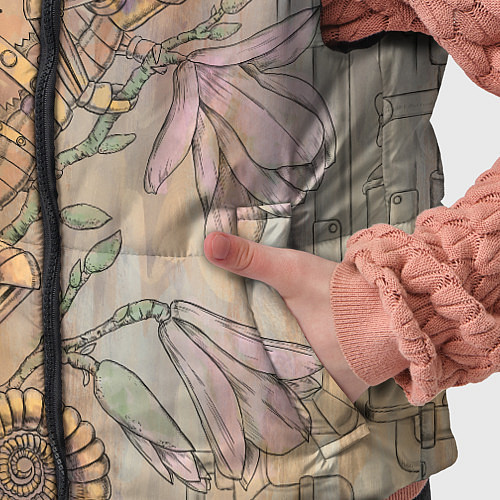 Детский жилет Стимпанк механический киберхамелеон / 3D-Черный – фото 5