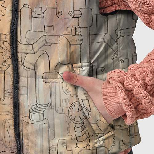 Детский жилет Стимпанк элементы / 3D-Черный – фото 5