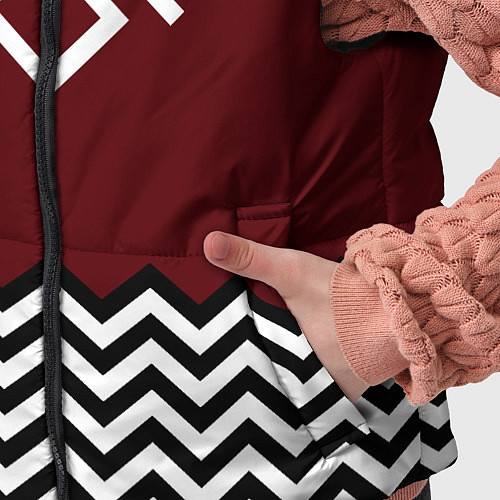 Детский жилет Твин Пикс - лого / 3D-Черный – фото 5