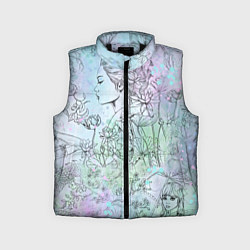 Детский жилет Скетч японские дорамы, цвет: 3D-черный