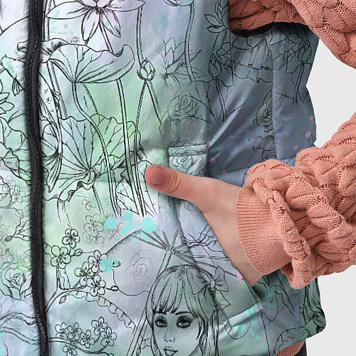 Детский жилет Скетч японские дорамы / 3D-Черный – фото 5