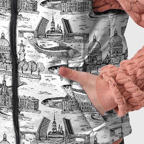 Детский жилет Питер и корюшка / 3D-Черный – фото 5