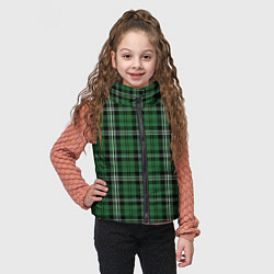 Детский жилет Checkered green, цвет: 3D-черный — фото 2