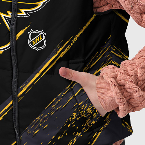 Детский жилет Сент Луис Блюз - агрессивная текстура / 3D-Черный – фото 5