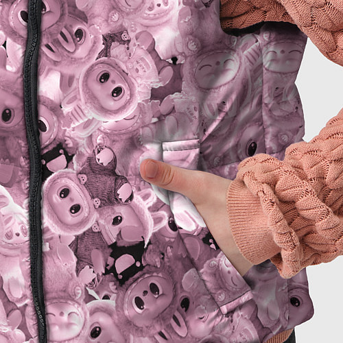 Детский жилет Розовые лабубы паттерн / 3D-Черный – фото 5