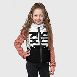 Детский жилет Кибер текстура - черно белая, цвет: 3D-черный — фото 2