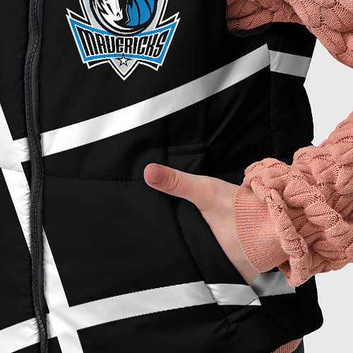 Детский жилет Даллас Маверикс - текстура черного мяча / 3D-Черный – фото 5