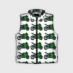 Детский жилет Motorbike green, цвет: 3D-черный