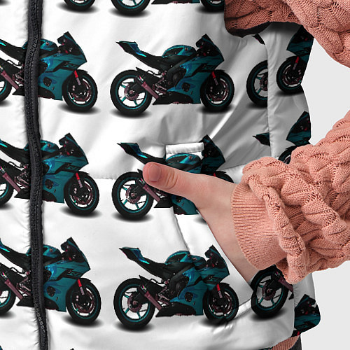 Детский жилет Motorbike blue / 3D-Черный – фото 5