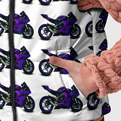 Детский жилет Motorcycle purple gloss, цвет: 3D-черный — фото 2