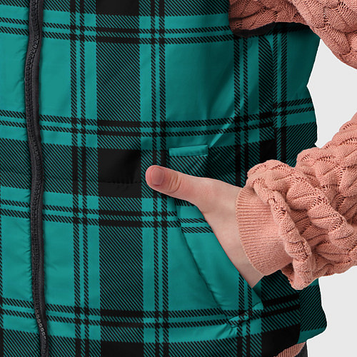 Детский жилет Checkered dark blue / 3D-Черный – фото 5