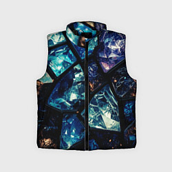 Детский жилет Текстура драгоценных камней, цвет: 3D-черный