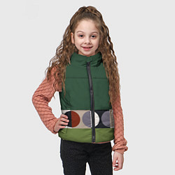 Детский жилет Луна Малевича сосновый зеленый, цвет: 3D-черный — фото 2