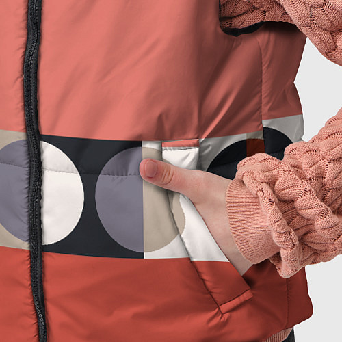 Детский жилет Луна Малевича розовый томат / 3D-Черный – фото 5