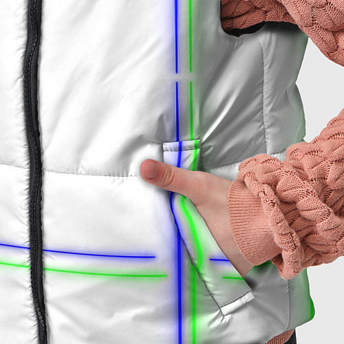 Детский жилет Neon white green light blue / 3D-Черный – фото 5