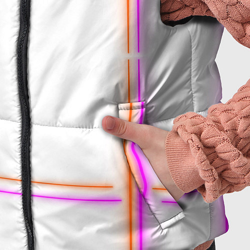 Детский жилет Neon white orange pink / 3D-Черный – фото 5