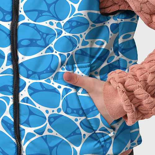 Детский жилет Волновая рябь на поверхности воды паттерн / 3D-Черный – фото 5