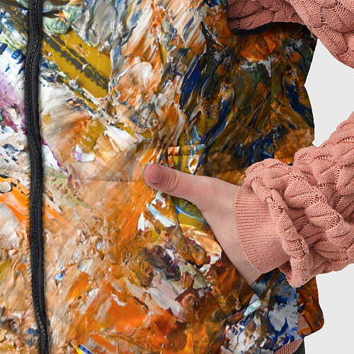 Детский жилет Живая Абстракция: Поток Цветов и Форм в Постоянном / 3D-Черный – фото 5
