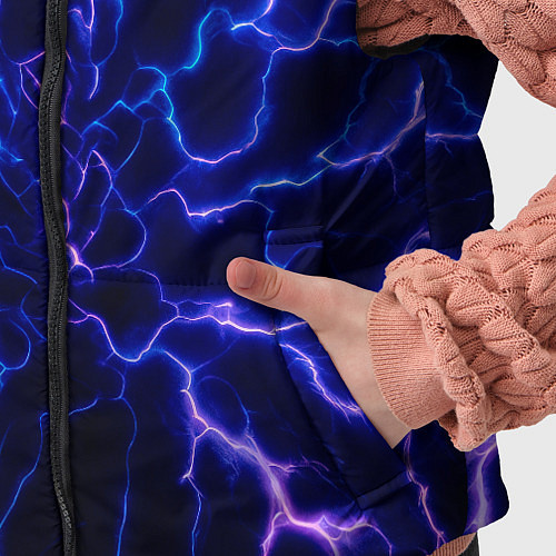 Детский жилет Разряд молнии текстура / 3D-Черный – фото 5