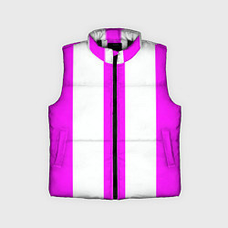 Детский жилет Color white pink lines