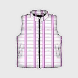 Детский жилет Color white cage pink line, цвет: 3D-черный