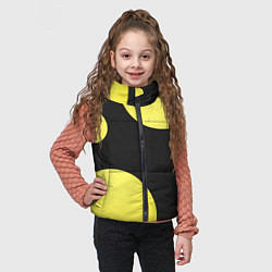 Детский жилет Лава лампа макро баланс абстракция, цвет: 3D-черный — фото 2