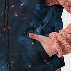 Детский жилет Синий камуфляж с искрами, цвет: 3D-черный — фото 2