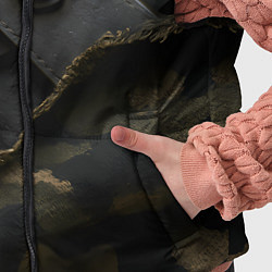Детский жилет Порванная камуфляжная ткань с металлом, цвет: 3D-черный — фото 2