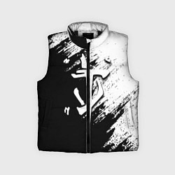 Детский жилет Doom штрихи красок черные, цвет: 3D-черный
